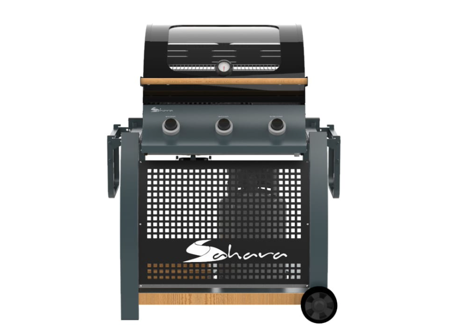 Sahara 3 Burner Oak Gas BBQ